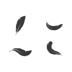 Feather ilustration  logo vector