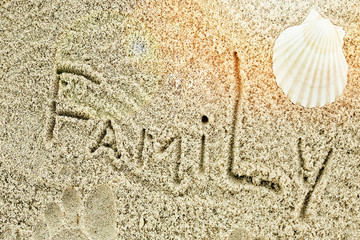 beautiful pattern on the sea sand on nature background