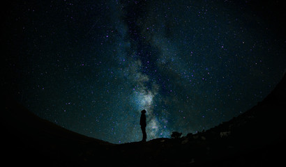 Fototapeta premium Dark sky with stars