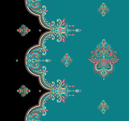 Fototapeta na wymiar Exquisite national characteristic design, suitable for carpet design, dress design, background design, wallpaper, invitation card design