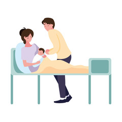 Fototapeta premium couple and baby pregnancy and maternity