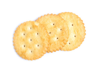 Cracker isolated on over white background