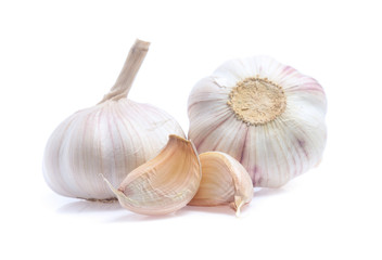 garlic isolated on white background