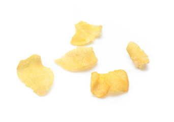 Cornflakes isolated on white background