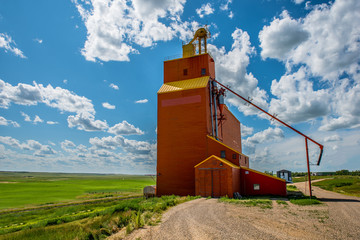The historic Admiral grain elevator in Saskatchewan, Canada