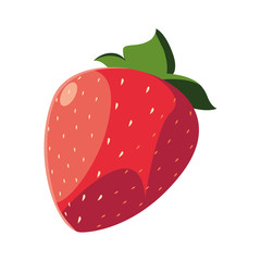 strawberry fresh fruit in white background