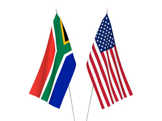 America and Republic of South Africa flags