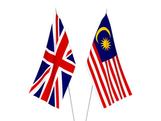 Obraz na płótnie Canvas Great Britain and Malaysia flags