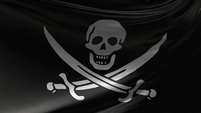 Realistic Flag of Pirates Loop