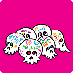 Day of the dead sugar skulls - calaveritas de azucar