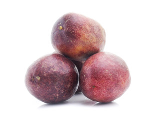 Passion fruit isolated on white background