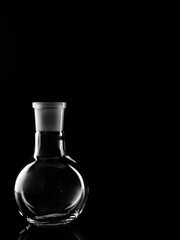 Glass flasks. Chemical flask. Chemical vessels. Glassware.