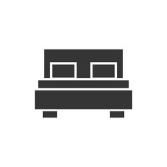 Bed icon. Single bad. New trendy bed vector illustration symbol. eps file.