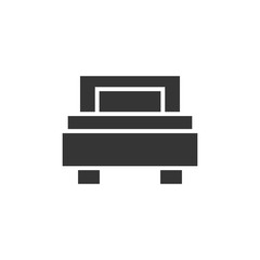 Bed icon. Single bad. New trendy bed vector illustration symbol. eps file.