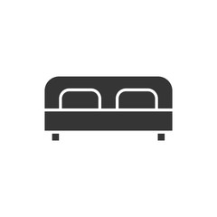 Bed icon. Single bad. New trendy bed vector illustration symbol. eps file.