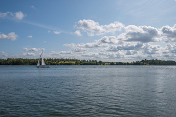 Fototapeta premium Water view over the viking island Birka in Stockholm