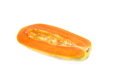 papaya isolated on white