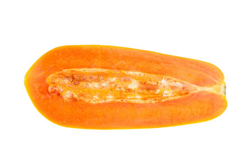 papaya isolated on white