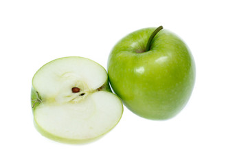 Green apple, isolated on white background