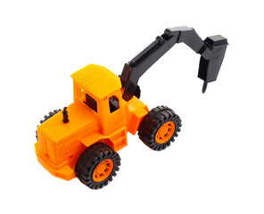 Toy car for Masonry drill on white background