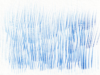 Watercolor abstract blue vertical strokes. Hand drawn illustration for design and background