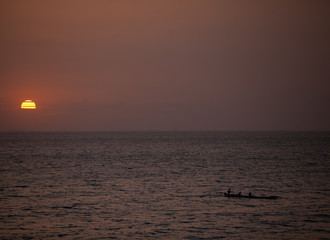 Naklejka premium le retour du pêcheur