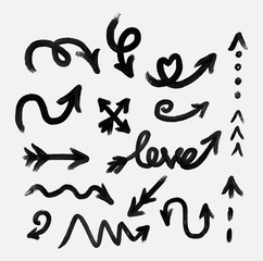 Arrow cute valentines vector. arrow icon.arrow download.arrows set	