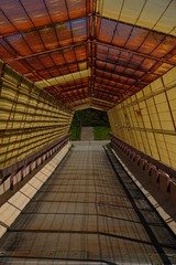 Beautiful Designed Fenced bridge over a road