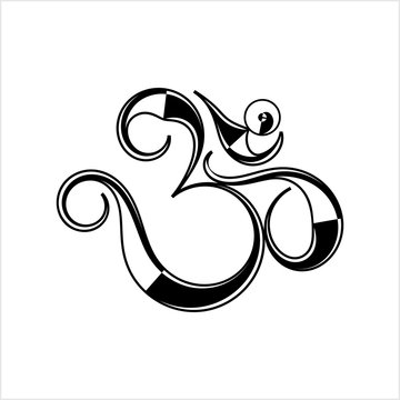 recommend clip art: Aum (Om) The Holy Motif Calligraphic Style