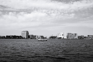 Fototapeta premium Black and White Photography In Amsterdam City, Netherlands.