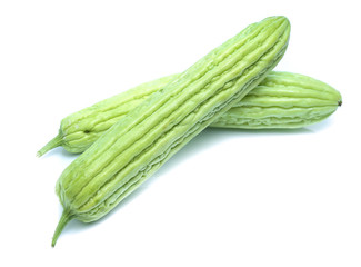 Bitter melon or  Bitter gourd on white background