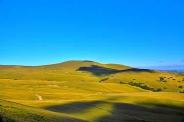 on the plateau of the Bucegi mountains in summer