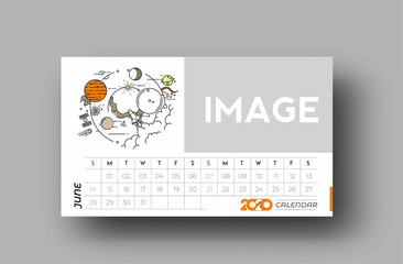 Happy new year 2020 Calenda -  New Year Holiday design elements for holiday cards