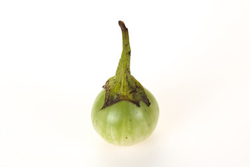 Asian green eggplant - ready for cooking