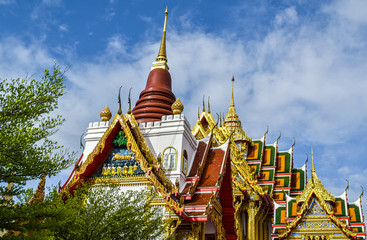 Lahan Temple, Bang Bua Thong, with the main Buddha image in the chapel is the Sukhothai Art Buddha image.
