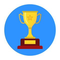 Golden trophy winners cup