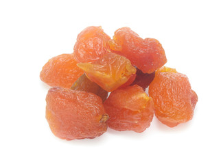 Dry apricot isolated on the white background