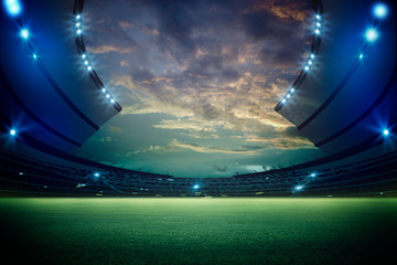 lights at night and stadium 3d render © Kalawin