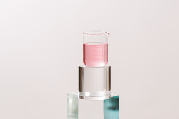 Process of making perfumes.  Laboratory experiment ingredient extract for natural beauty and organic cosmetic product