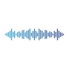 Sound wave logo template vector icon