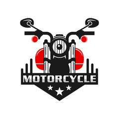 retro or vintage motorcycle emblem logo design