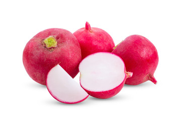 radish isolated on white background