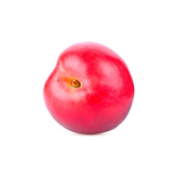 Fresh nectarine on white background