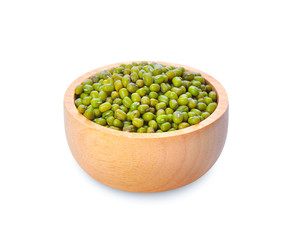 green bean on white background