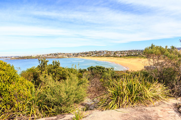 View over Curl Curl beach,