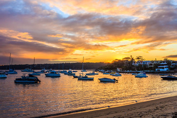 Sunset 0ver Watsons Bay harbour