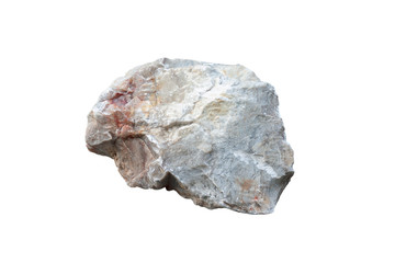 Quartzite rock isolated on white background included clipping path.