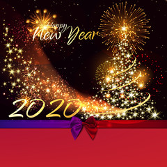 Merry christmas and happy new year. Happy New Year 2020 - Marry Christmas background with gold 2020 - Vector