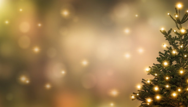 weihnachtsbaum vor abstraktem hintergrund