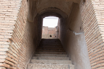 Obraz premium Detailed view of Ostia Antica, Province of Rome, Lazio, Italy.
